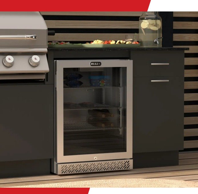 Bull Premium Outdoor Kitchen Refrigerator With Glass Door - Image 2